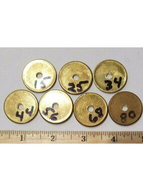 7 Coin Token Templates Blanks Numbered Various Sizes from Hoffman Mint  SC84